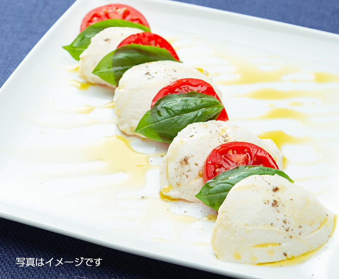 塩豆腐のカプレーゼ