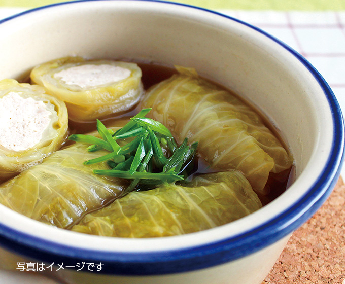 堅とうふの和風ロールキャベツ