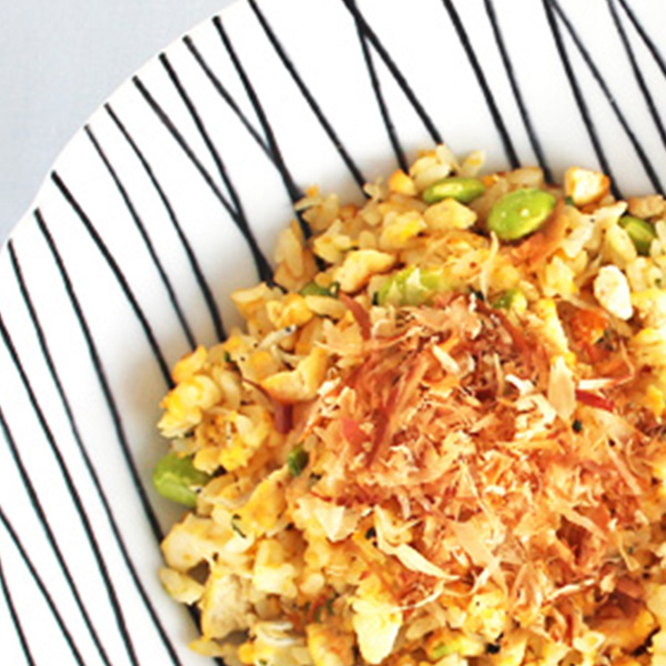 枝豆と堅とうふの和風チャーハン