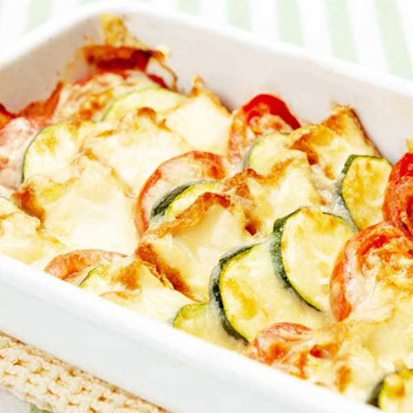 厚揚げと夏野菜のチーズ焼き