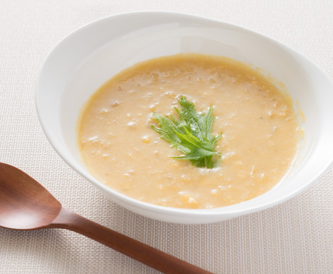 おからパウダーレシピ とうもろこしのとろり中華スープ