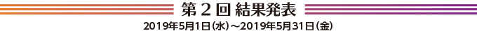第1回結果発表
